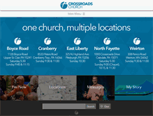 Tablet Screenshot of crossroadsumc.org